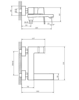 Смеситель для ванны Splenka S01.30 хром